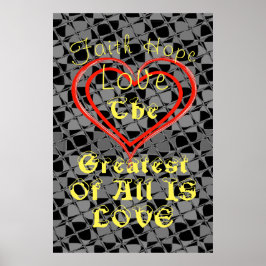 Poster Fé, esperança e amor