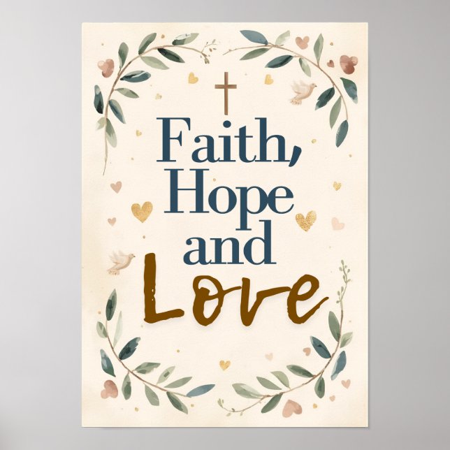 Poster Fé, Esperança e Amor (Frente)