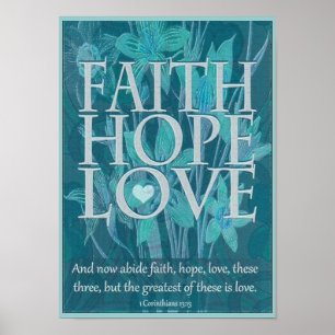 Poster Fé, esperança e amor