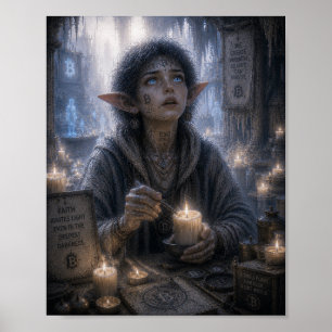 Poster Fé / Fabricante de Velas / Santuário Subterrâneo