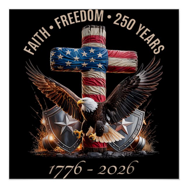 Póster Fé Liberdade 250 Anos (Frente)