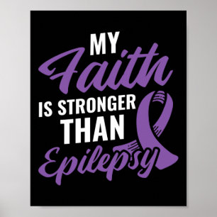 Poster Fé Mais Forte Do Que A Epilepsia Sensibilização Pa
