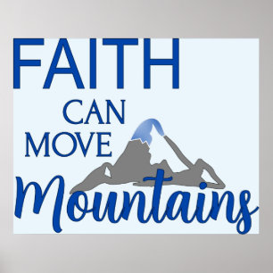 Poster Fé Pode Mover Montanhas