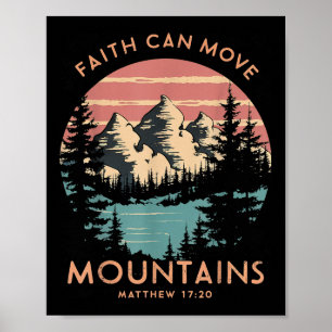 Poster Fé Pode Mover Montanhas Cristã Religiosa Campi
