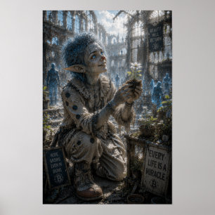 Poster Fé Sincera / Palhaço / Exposição de Plantas