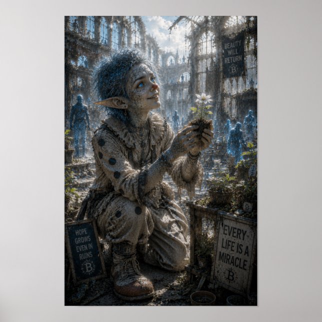 Poster Fé Sincera / Palhaço / Exposição de Plantas (Frente)