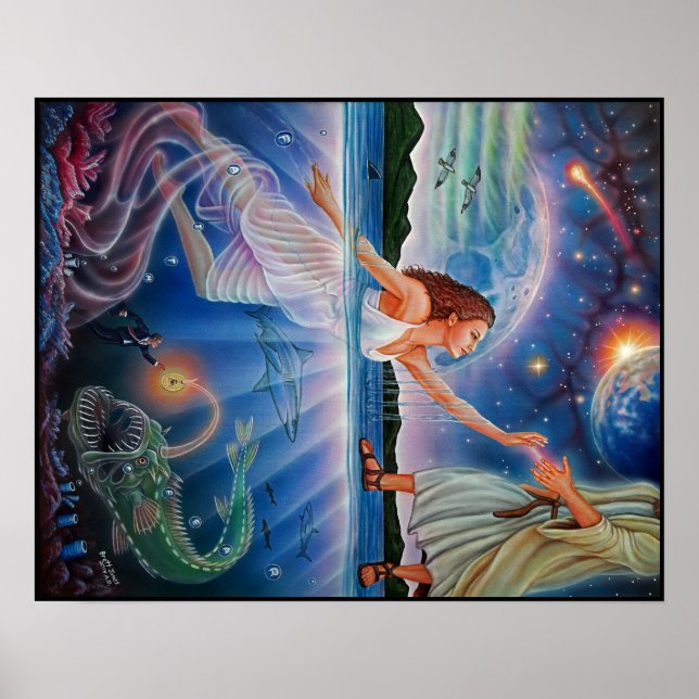 Póster Fé sobre a pintura do medo (Frente)