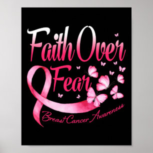 Poster Fé Sobre Medo Amor Ama Mama Conhecimento do Cancer