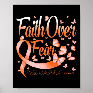 Poster Fé Sobre Medo Rsd Crps Awarness Borboleta