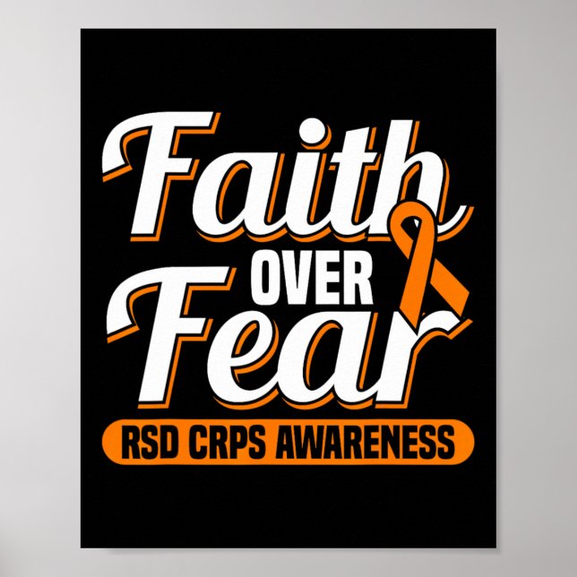 Poster Fé Sobre O Medo Da Consciência Do Rsd Crps (Frente)