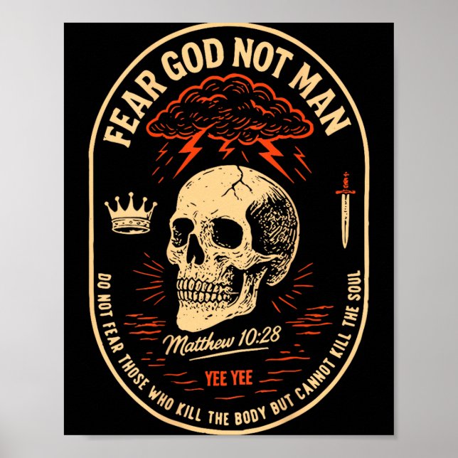 Poster Fear God Not Mean Do Not Fear Those Kill The Body  (Frente)