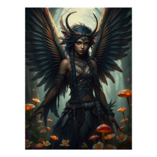 Póster Featheror Fairy Art