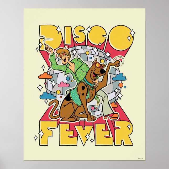 Poster Febre Disco com Scooby e Shaggy (Frente)