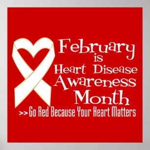 Poster February is Heart Disease Awareness Month