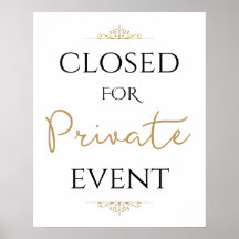 Fechado para Evento Privado, Casamento