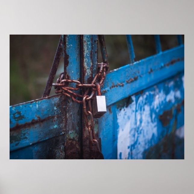 Poster Fechadura de porta antiga (Frente)