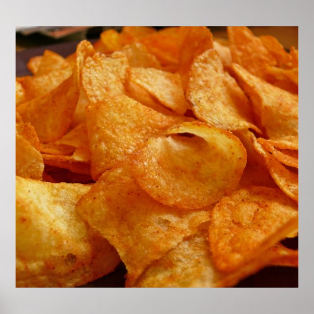 Poster Fechamento de Chips Crispados: Fotografia Juicy Sn (Frente)