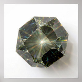 Poster Fechamento de vidro facetado por abstrato - Luz e 