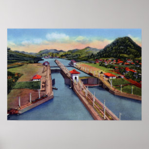 Poster Fechamentos de Pedro Miguel do canal do Panamá