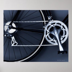 Póster Feche acima da corrente, do pedal e das