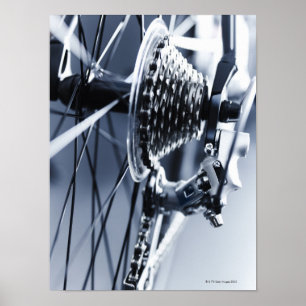 Póster Feche acima das engrenagens 2 da bicicleta