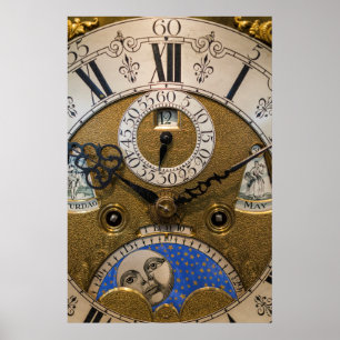 Póster Feche um relógio antigo, Alemanha