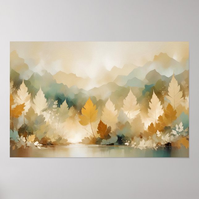 Poster Fecho de Folha Calm Tranquil (Frente)