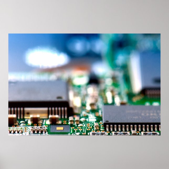Póster Fecho do chip do computador (Frente)