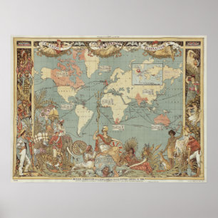 Poster Federação Imperial 1886   Walter Crane