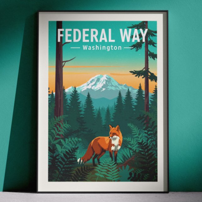 Poster Federal Way Washington Antigo (Criador carregado)