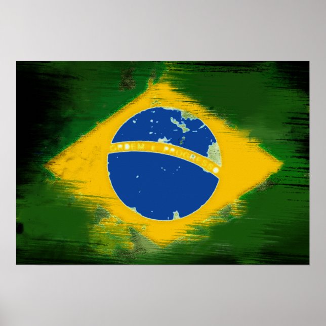 Poster Federative Republic of Brazil flag (Frente)