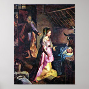 Póster Federico Barocci - nascimento do cristo