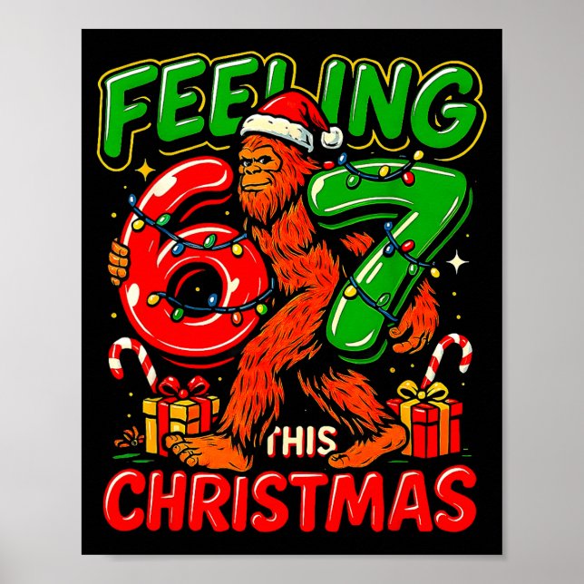 Poster Feeling 67 This Christmas Funny Bigfoot  (Frente)