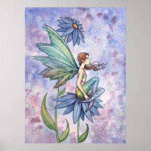 Poster feericamente da margarida azul por Molly