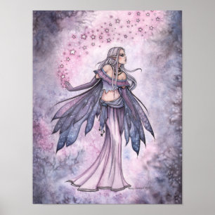 Poster feericamente roxo capturado da arte do céu