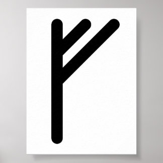 Poster FEHU runa nórdica (Riqueza, Prosperidade, Abundânc