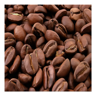 Póster Feijão de café torrado artístico