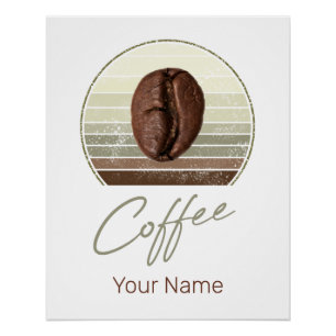 Póster Feijões De Café Para Espresso E Barista Retro