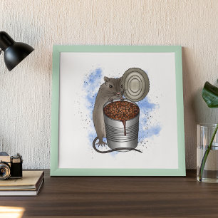 Poster Feijões de ratos e Assares