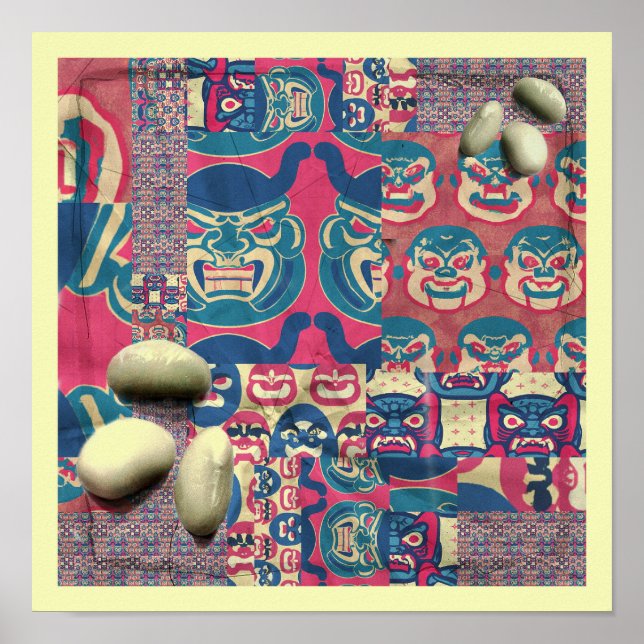 Poster Feijões Demônios do Padrão Setsubun (Frente)