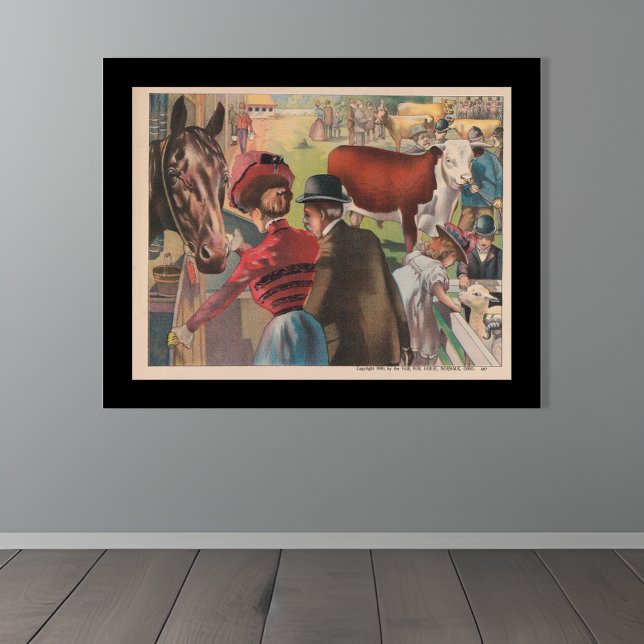 Póster Feira de Animais Antigos Ephemera de Fazenda (Criador carregado)