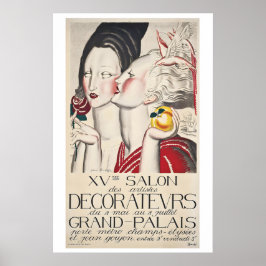 Poster Feira de Decoradores de Paris França Viagem Vintag