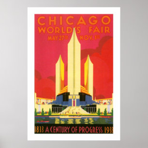 Póster Feira de mundos de Chicago