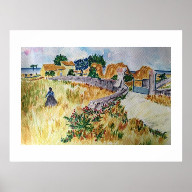 Poster Feira de Provença ao Estilo de Van Gogh (Frente)