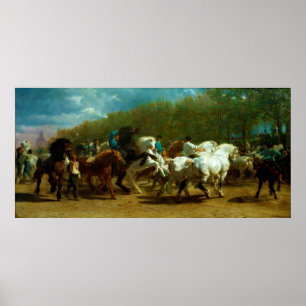 Poster Feira dos Cavalos por Rosa Bonheur (1852-1855)