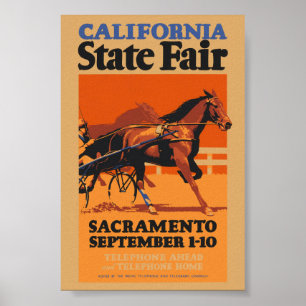 Poster Feira Estadual da Califórnia Cartaz Vintage EUA 19