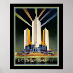 Poster Feira Mundial das Três Torres Fluidas 1933