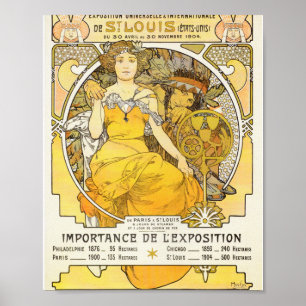 Poster Feira Mundial de 1904 por Alphonse Mucha