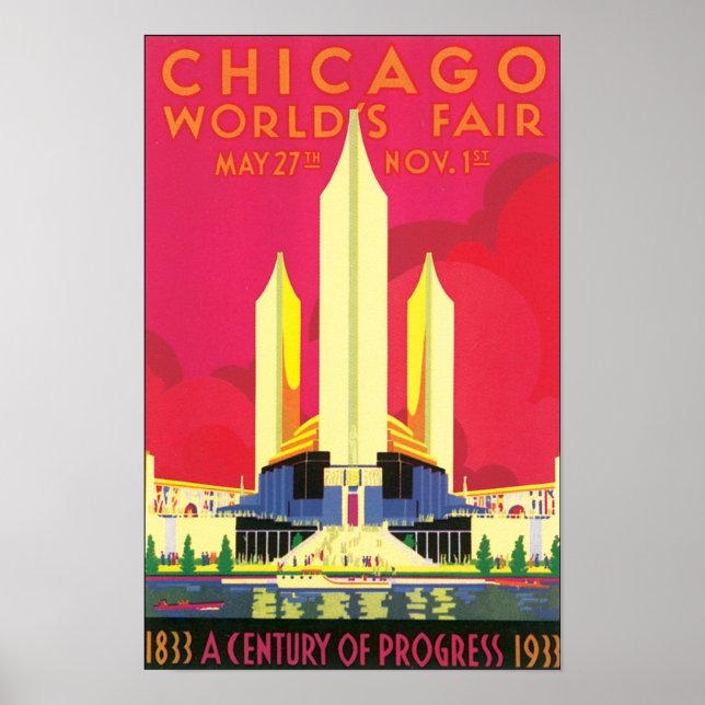 Poster Feira Mundial de Chicago, 1933 (Frente)