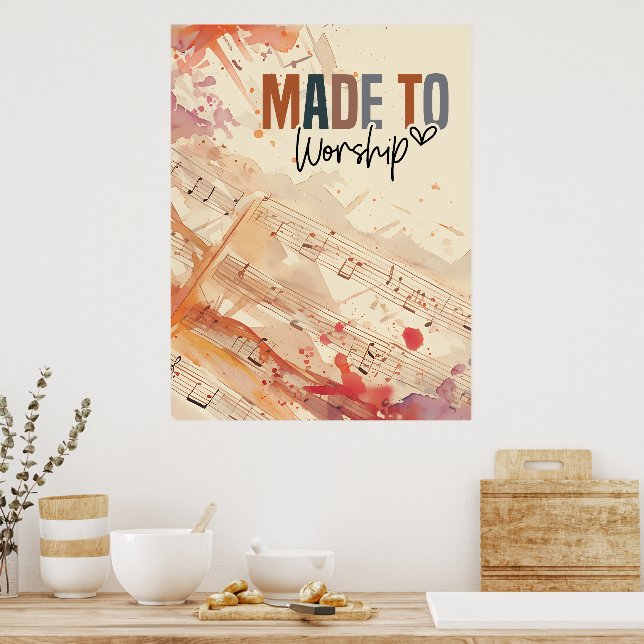 Poster Feita com uma citação cristã inspiracional Culto (Cozinha)